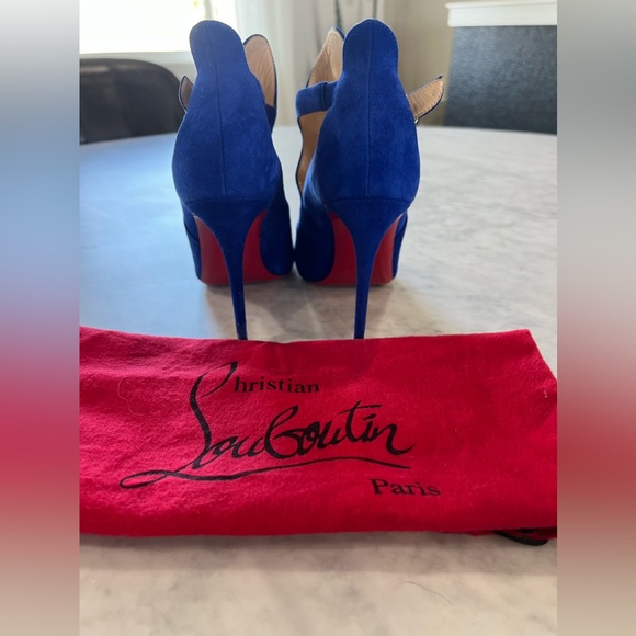 Royal Blue CHRISTIAN LOUBOUTIN 
Veau Velours Canadada 100 Booties - Picture 4 of 10
